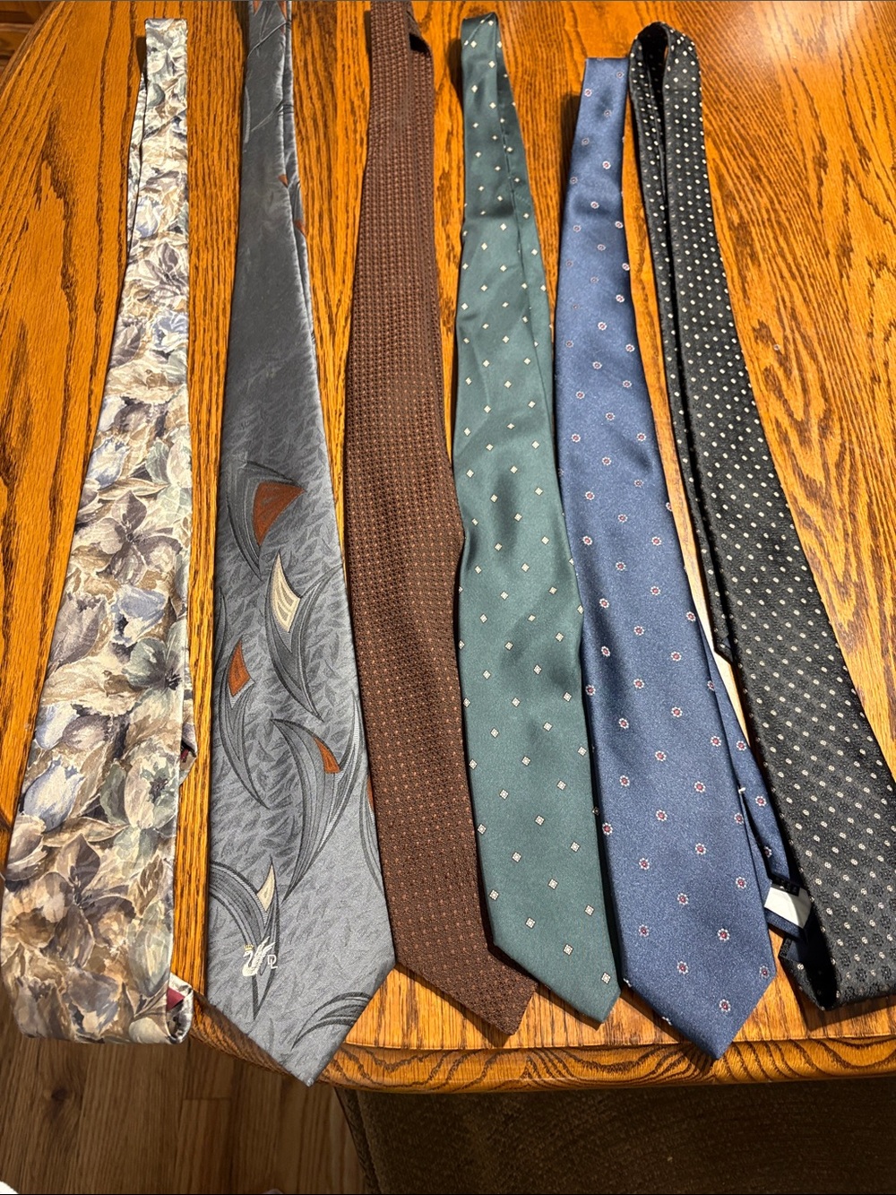 Men's Mixed Necktie Set - Green, Blue, Brown, Gray, Black, Floral